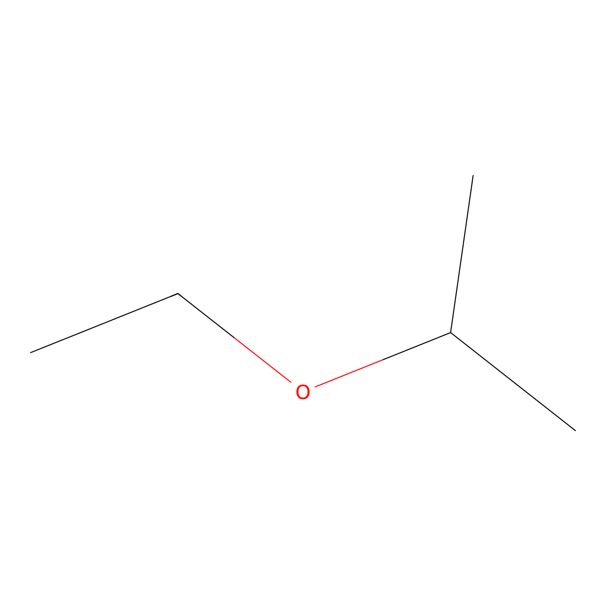 Ethyl isopropyl ether molecular structure, CAS 625-54-7