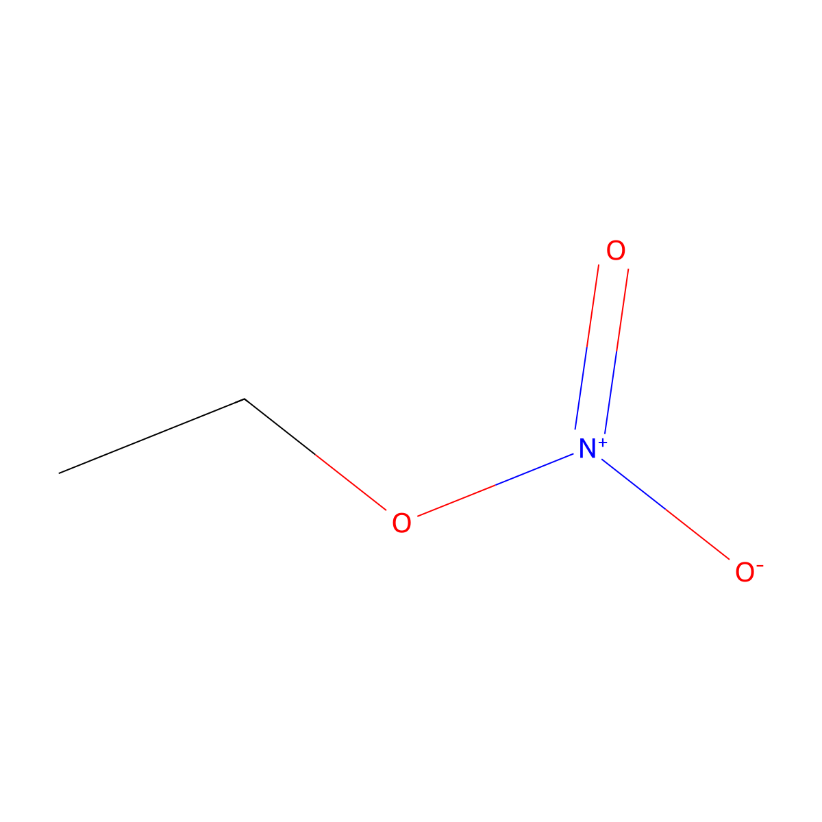 Ethyl Nitrate molecular structure, CAS 625-58-1