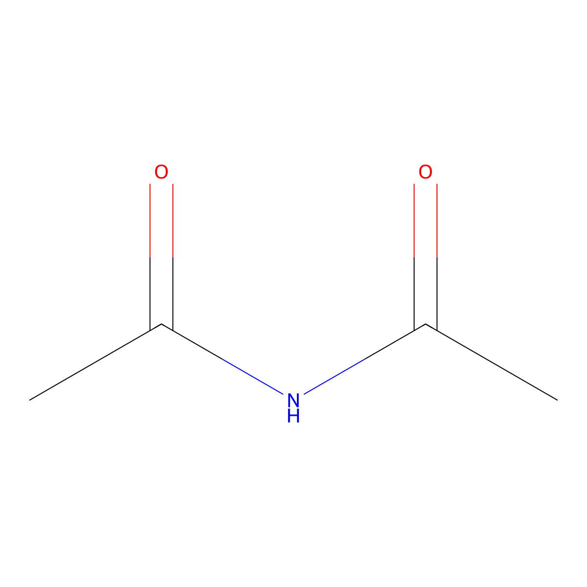 Diacetamide molecular structure, CAS 625-77-4