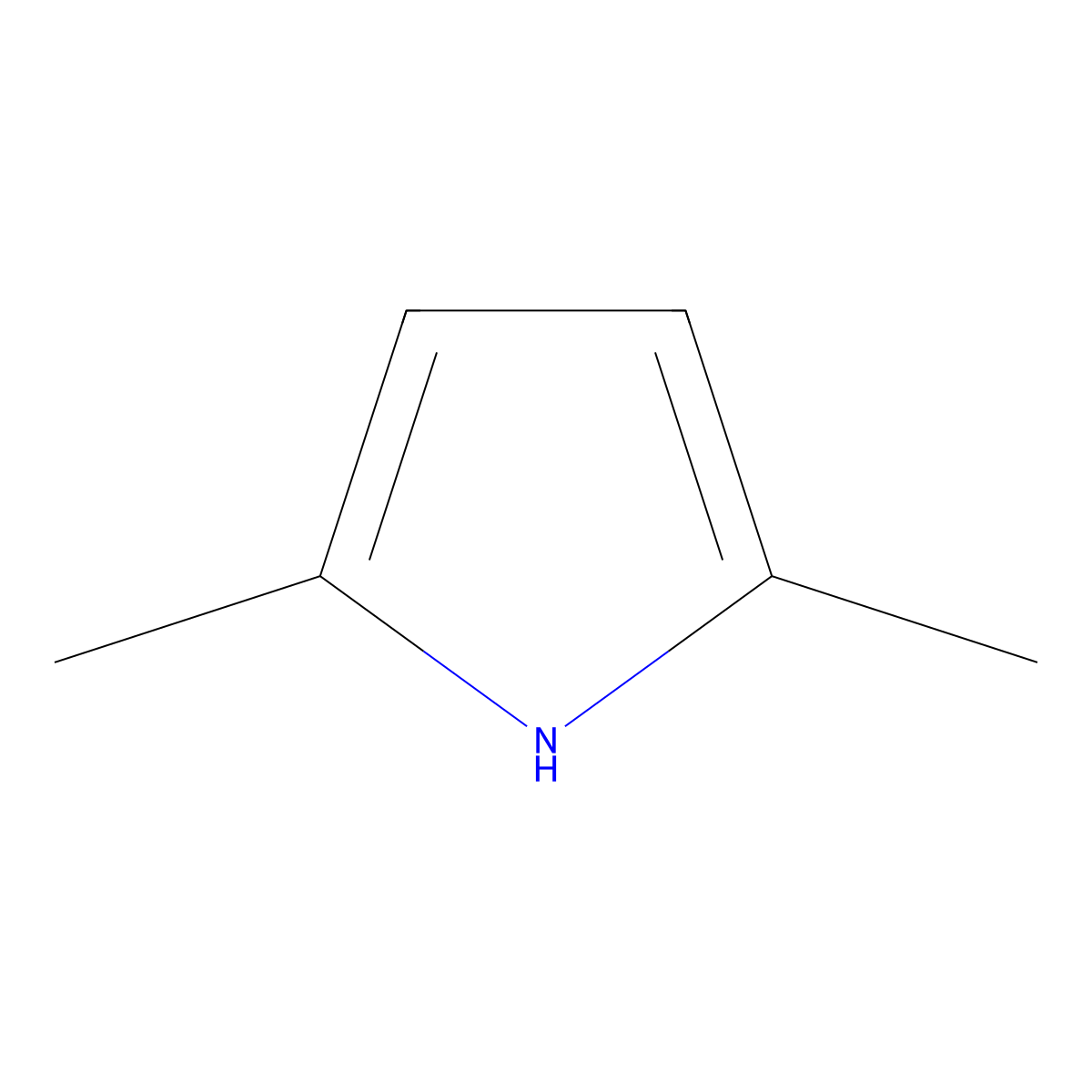 2,5-Dimethylpyrrole molecular structure, CAS 625-84-3