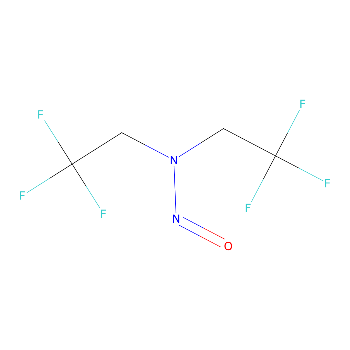 2,2,2-Trifluoro-N-nitroso-N-(2,2,2-trifluoroethyl)ethanamine molecular structure, CAS 625-89-8