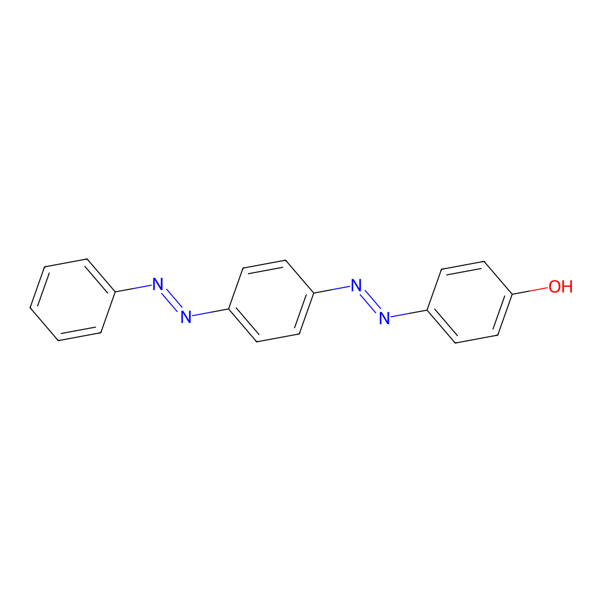 p-((p-(Phenylazo)phenyl)azo)phenol molecular structure, CAS 6250-23-3