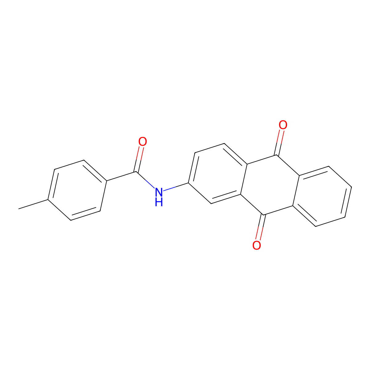 N-(9,10-dioxoanthracen-2-yl)-4-methylbenzamide molecular structure, CAS 6250-49-3