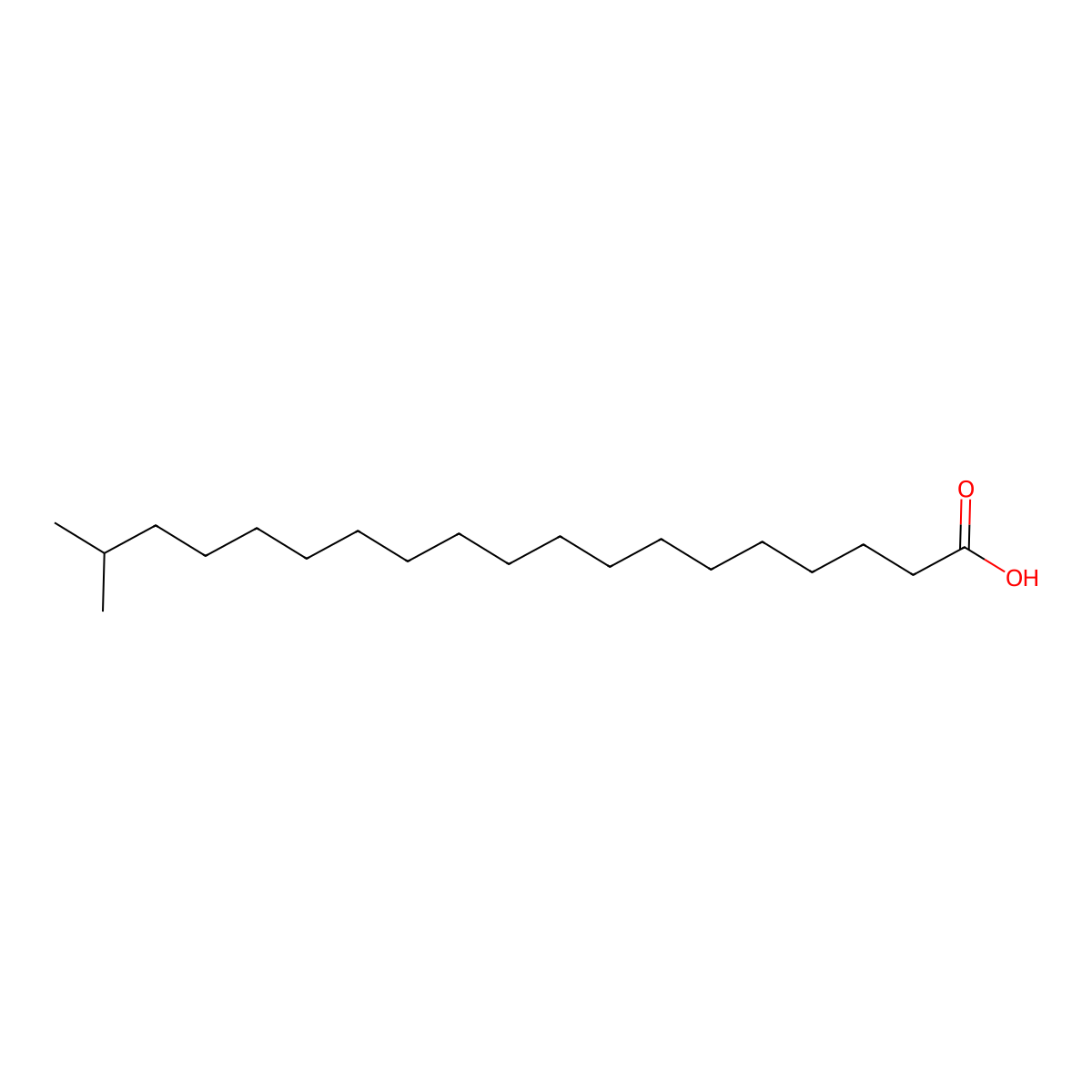 Isoarachidic acid molecular structure, CAS 6250-72-2