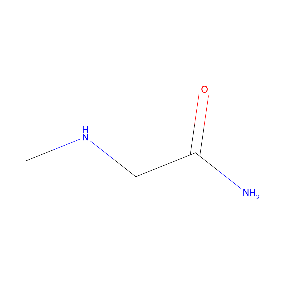 N-Methylglycinamide molecular structure, CAS 6250-76-6