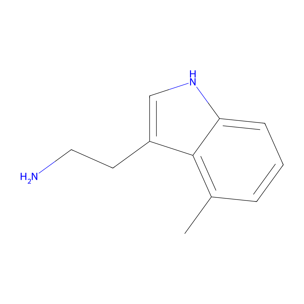 2-(4-methyl-1H-indol-3-yl)ethan-1-amine molecular structure, CAS 62500-89-4
