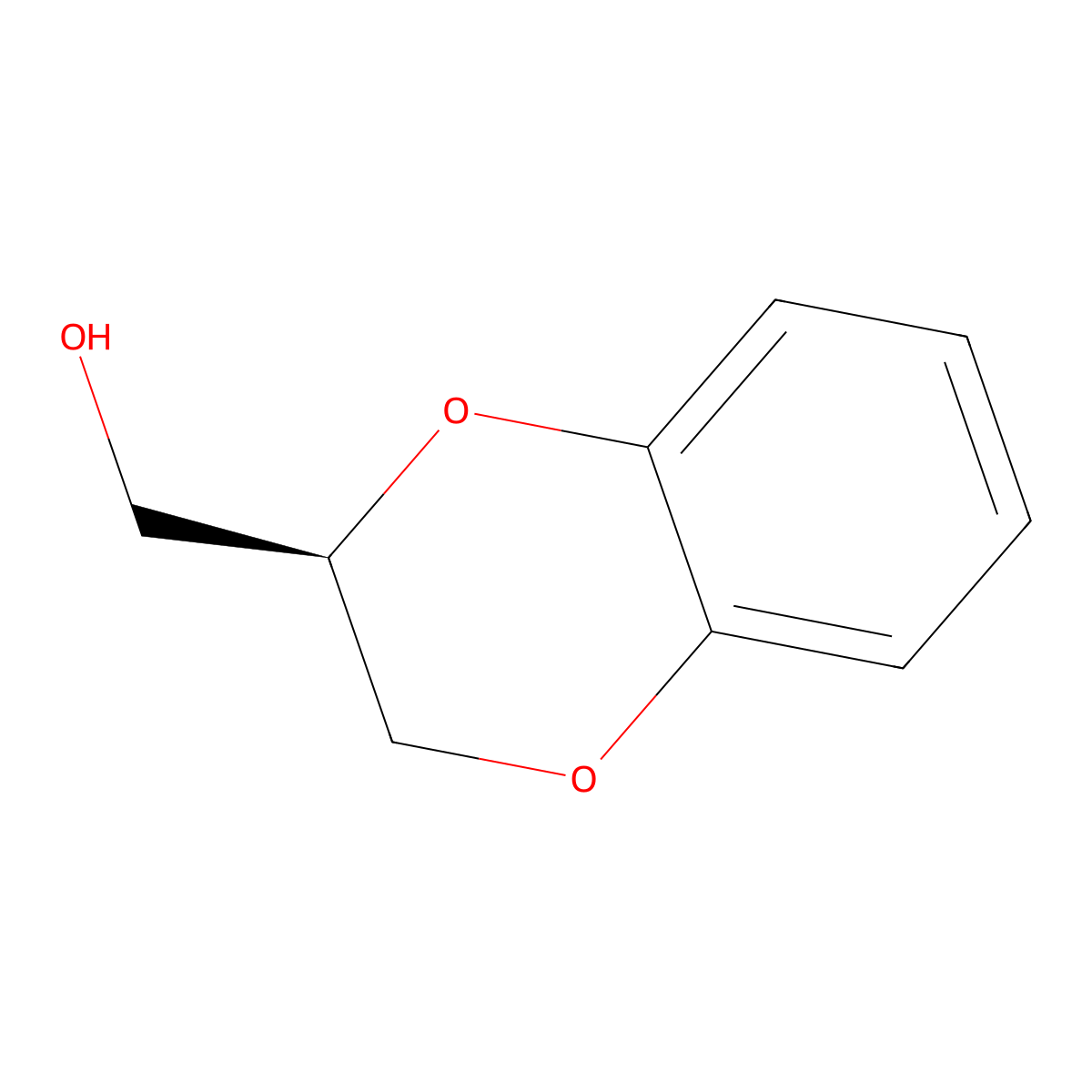 (R)-2-(Hydroxymethyl)-1,4-benzodioxane molecular structure, CAS 62501-72-8