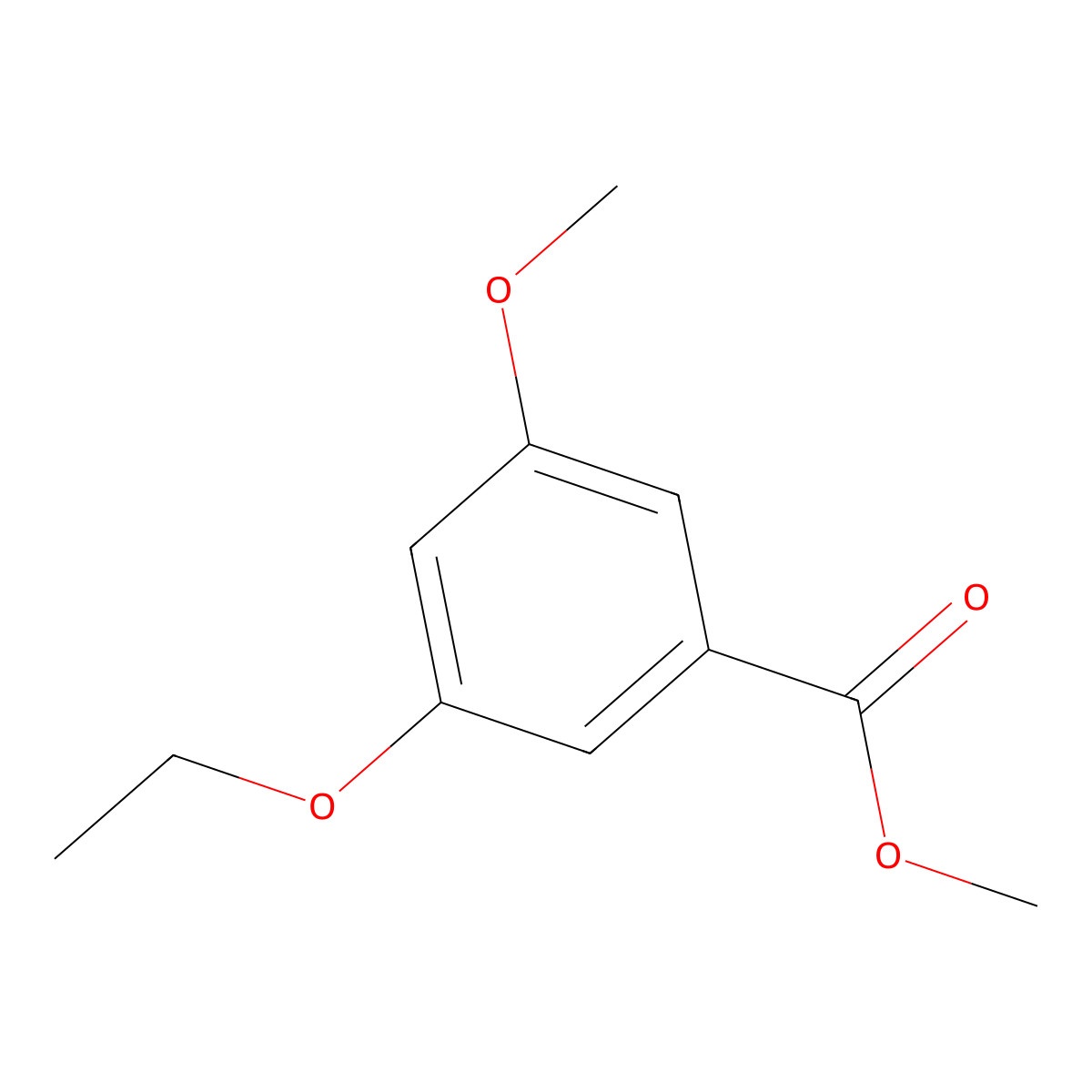 Methyl 3-ethoxy-5-methoxybenzoate molecular structure, CAS 62502-02-7