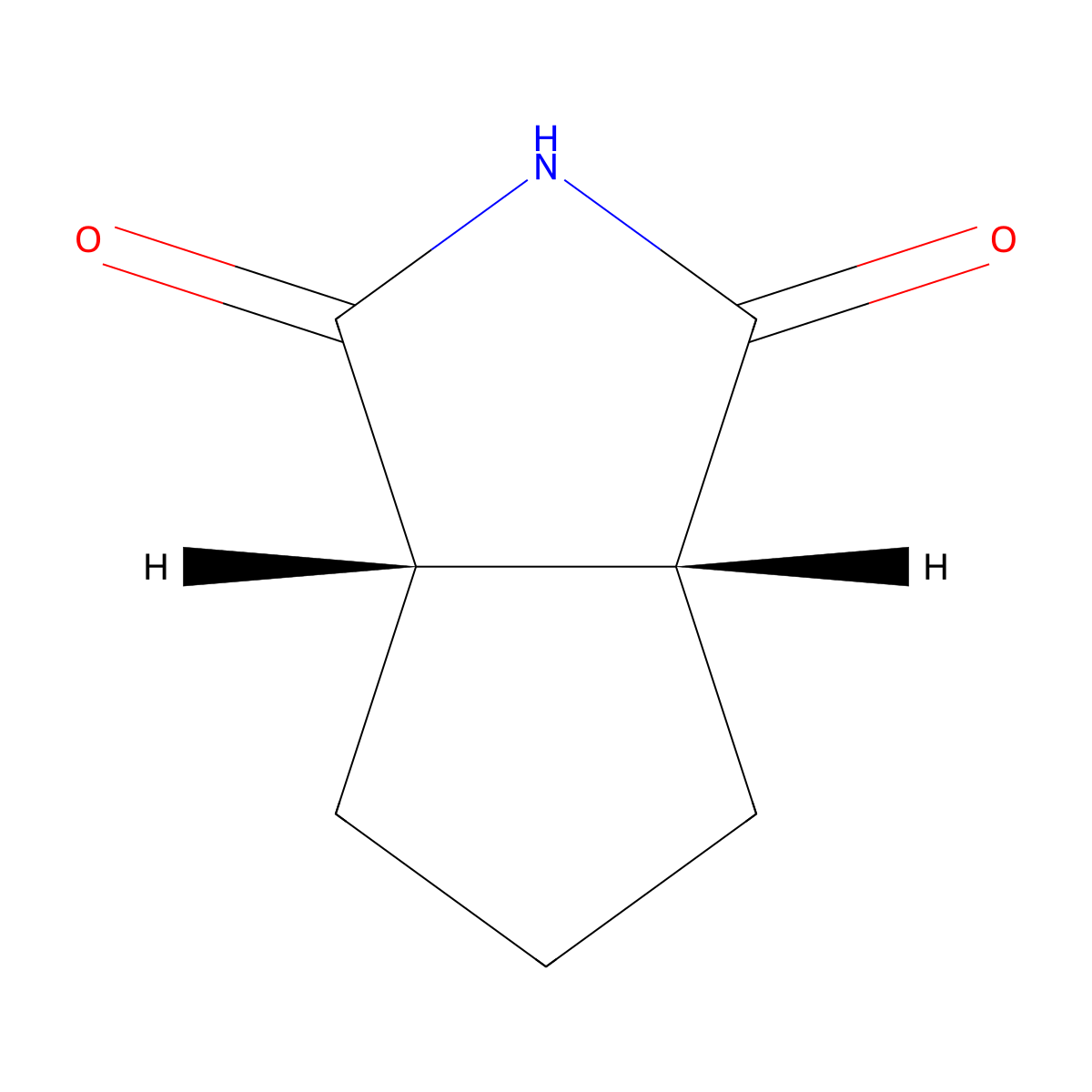 (3aR,6aS)-octahydrocyclopenta(c)pyrrole-1,3-dione molecular structure, CAS 62506-05-2