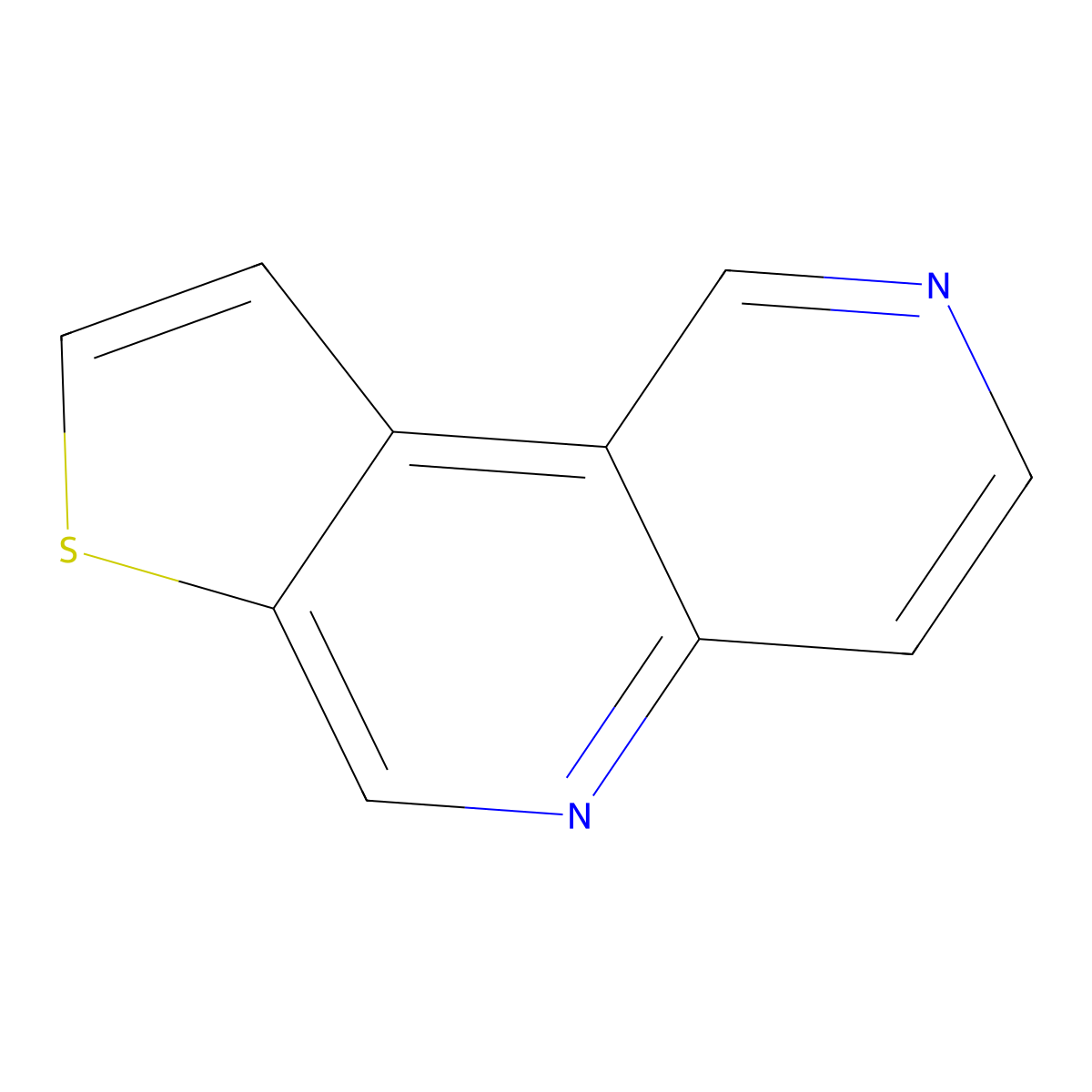 Thieno[2,3-c][1,6]naphthyridine molecular structure, CAS 62506-41-6