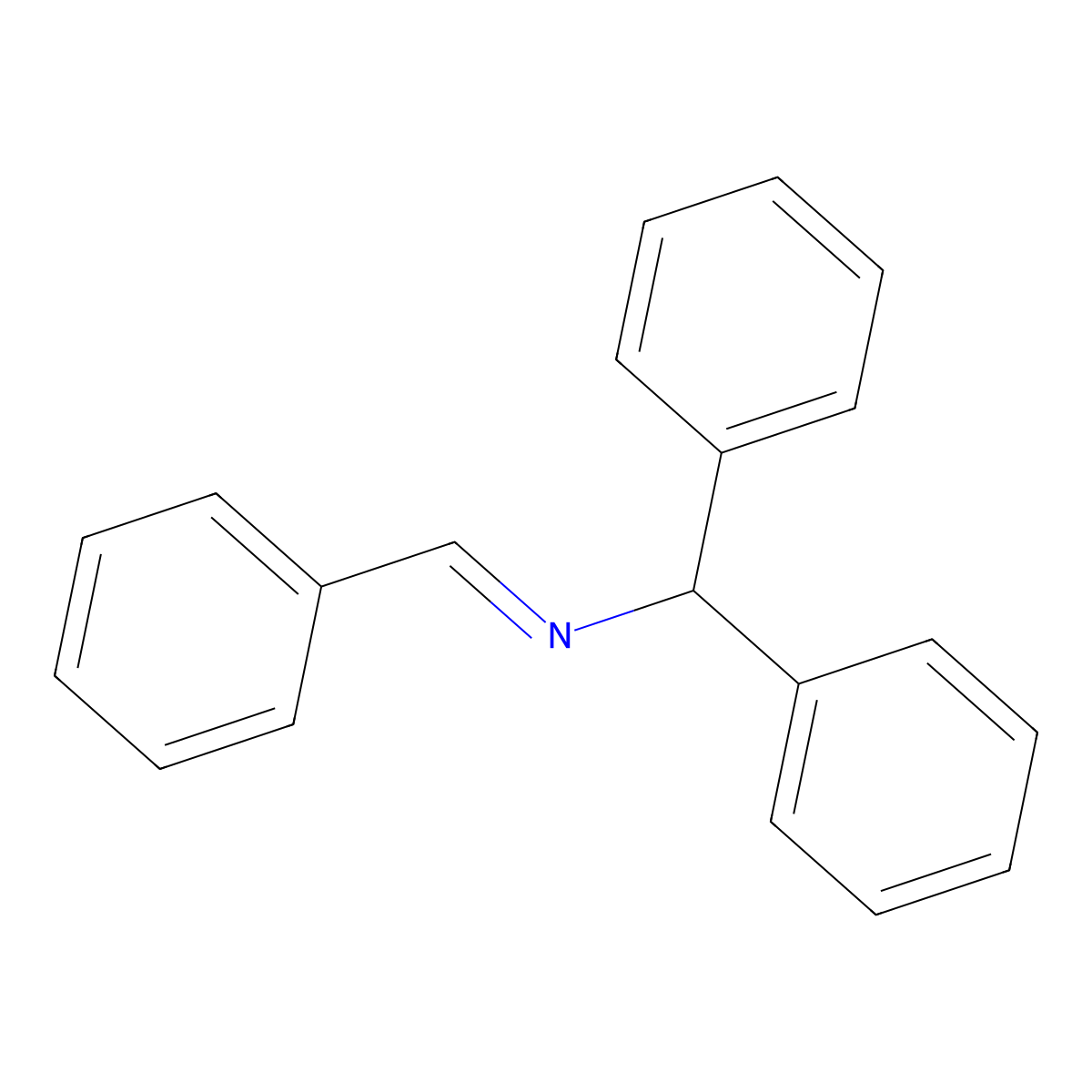 N-Benzylidene-N-(diphenylmethyl)amine molecular structure, CAS 62506-88-1