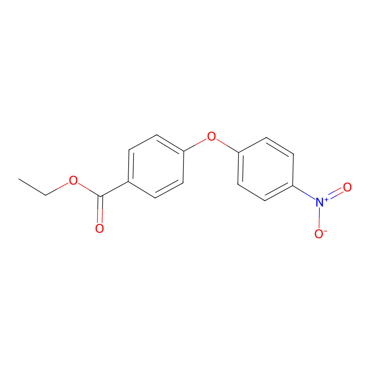 Ethyl 4-(4-nitrophenoxy)benzoate molecular structure, CAS 62507-46-4