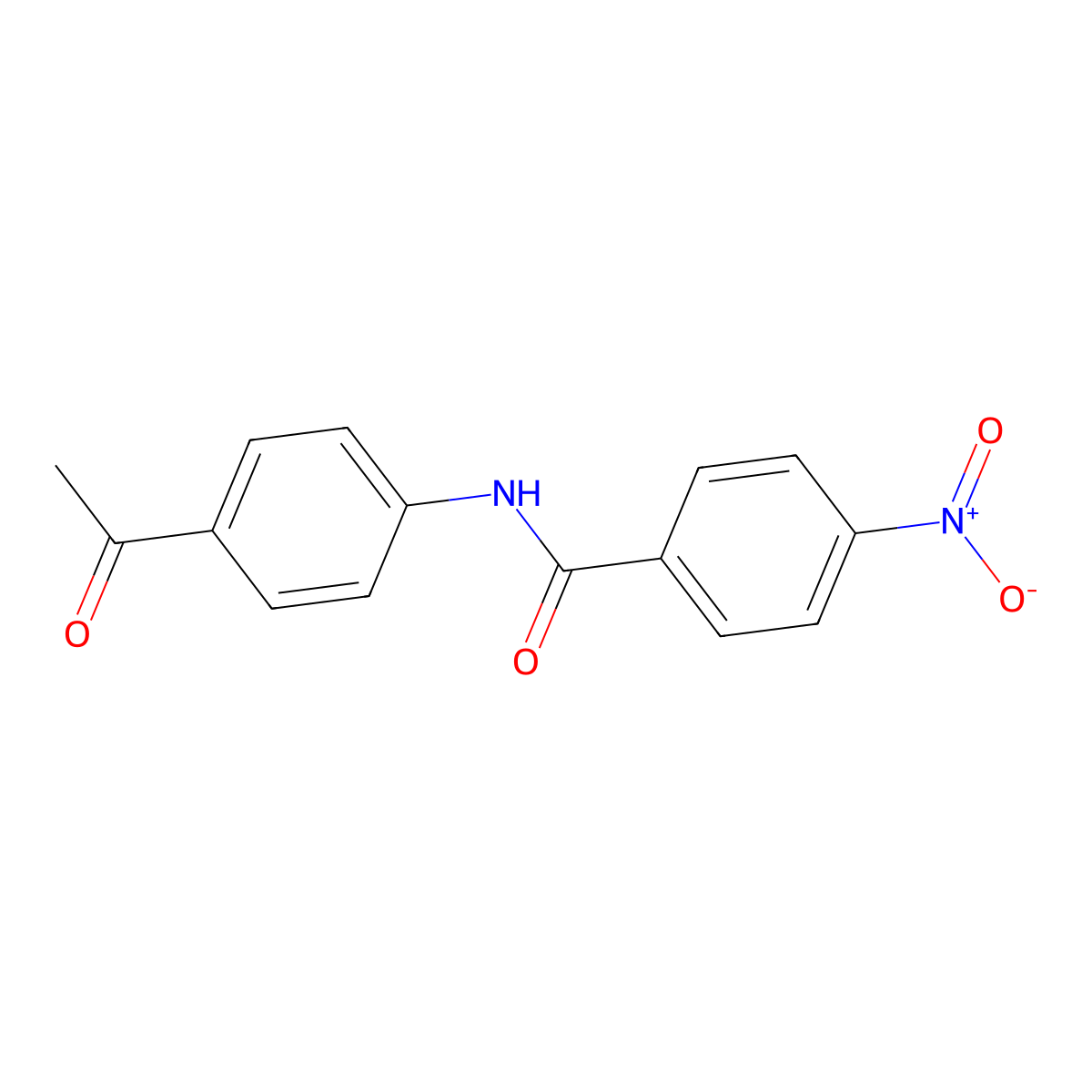 N-(4-acetylphenyl)-4-nitrobenzamide molecular structure, CAS 62507-48-6