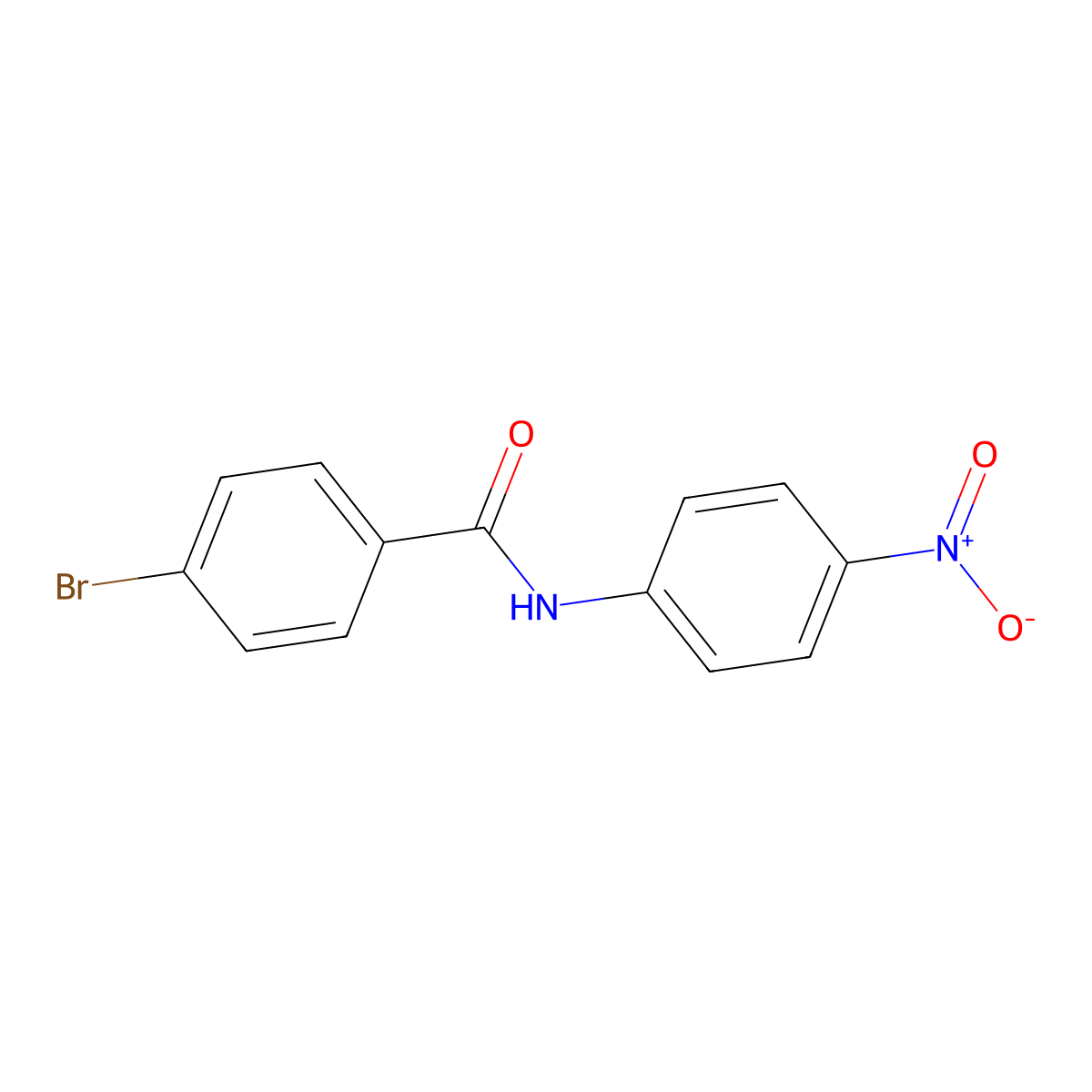 4-Bromo-N-(4-nitrophenyl)benzamide molecular structure, CAS 62507-50-0