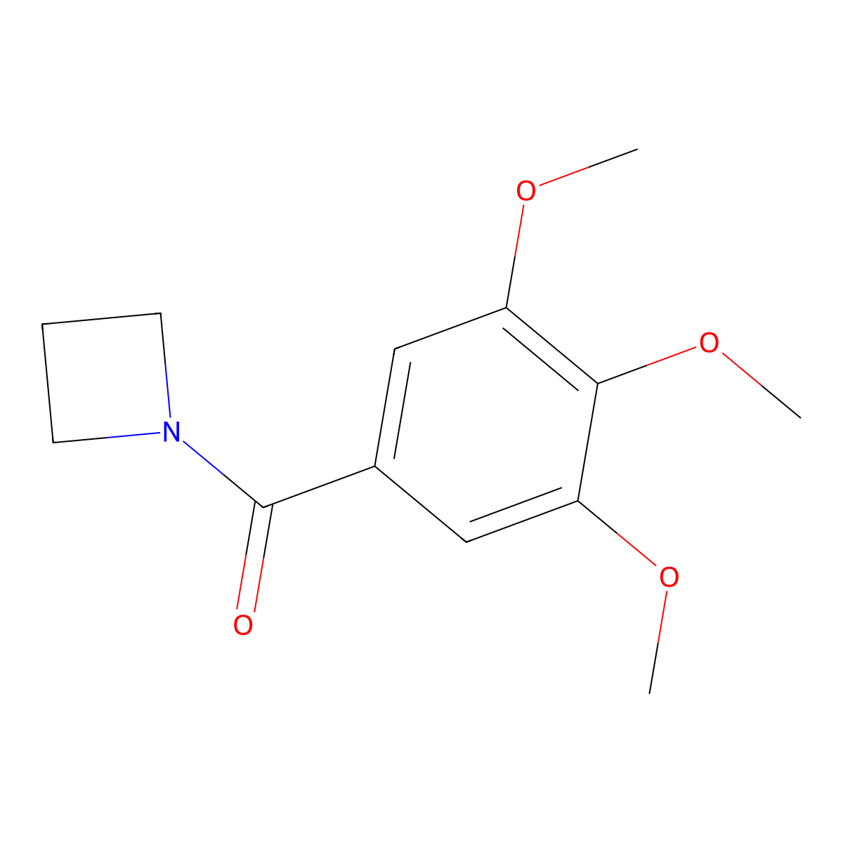 Azetidine, 1-(3,4,5-trimethoxybenzoyl)- molecular structure, CAS 62507-79-3
