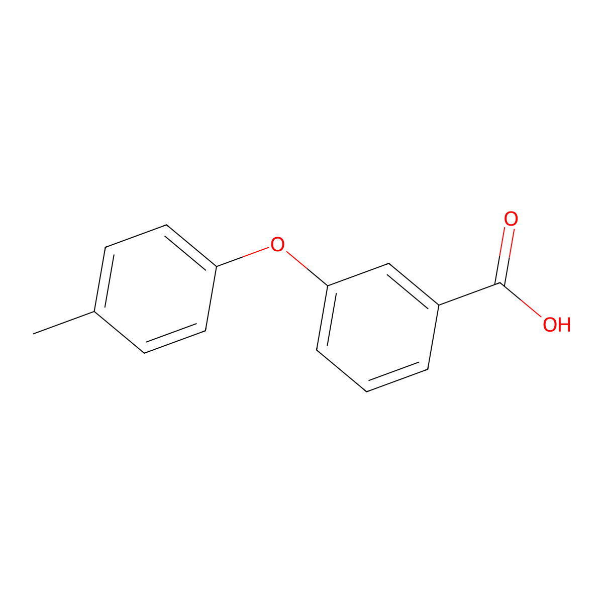 3-(4-Methylphenoxy)benzoic acid molecular structure, CAS 62507-86-2