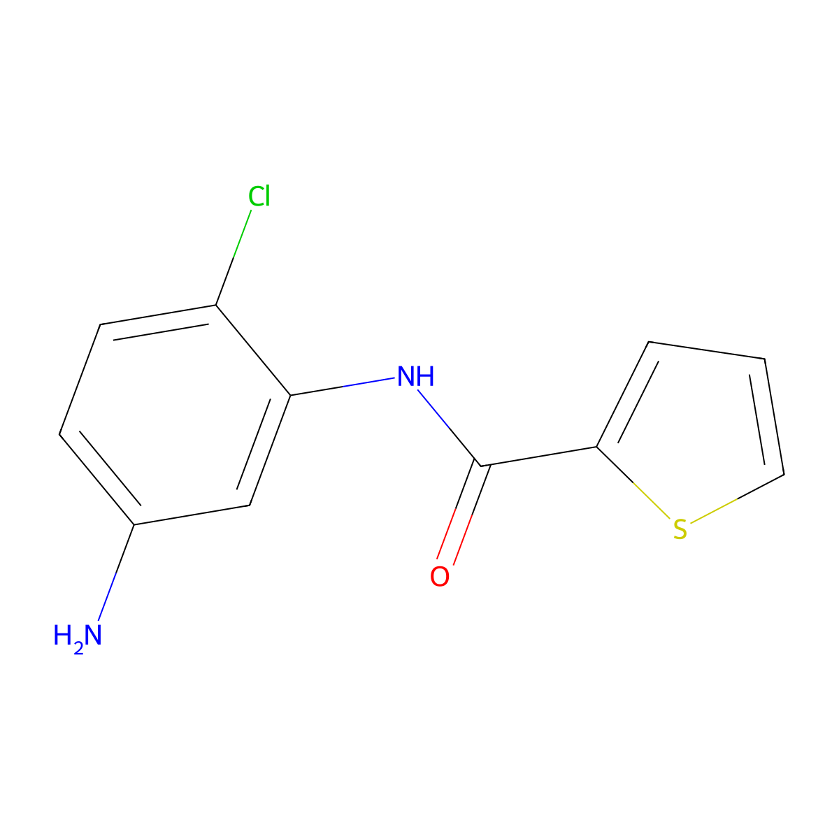 N-(5-amino-2-chlorophenyl)thiophene-2-carboxamide molecular structure, CAS 625078-84-4