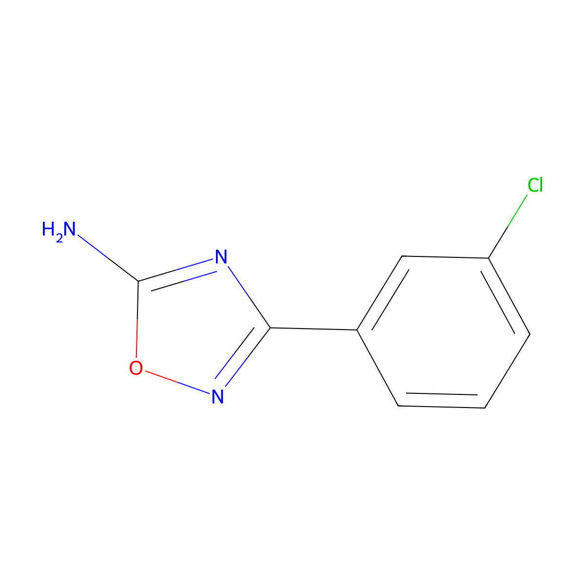 3-(3-Chlorophenyl)-1,2,4-oxadiazol-5-amine molecular structure, CAS 62508-75-2