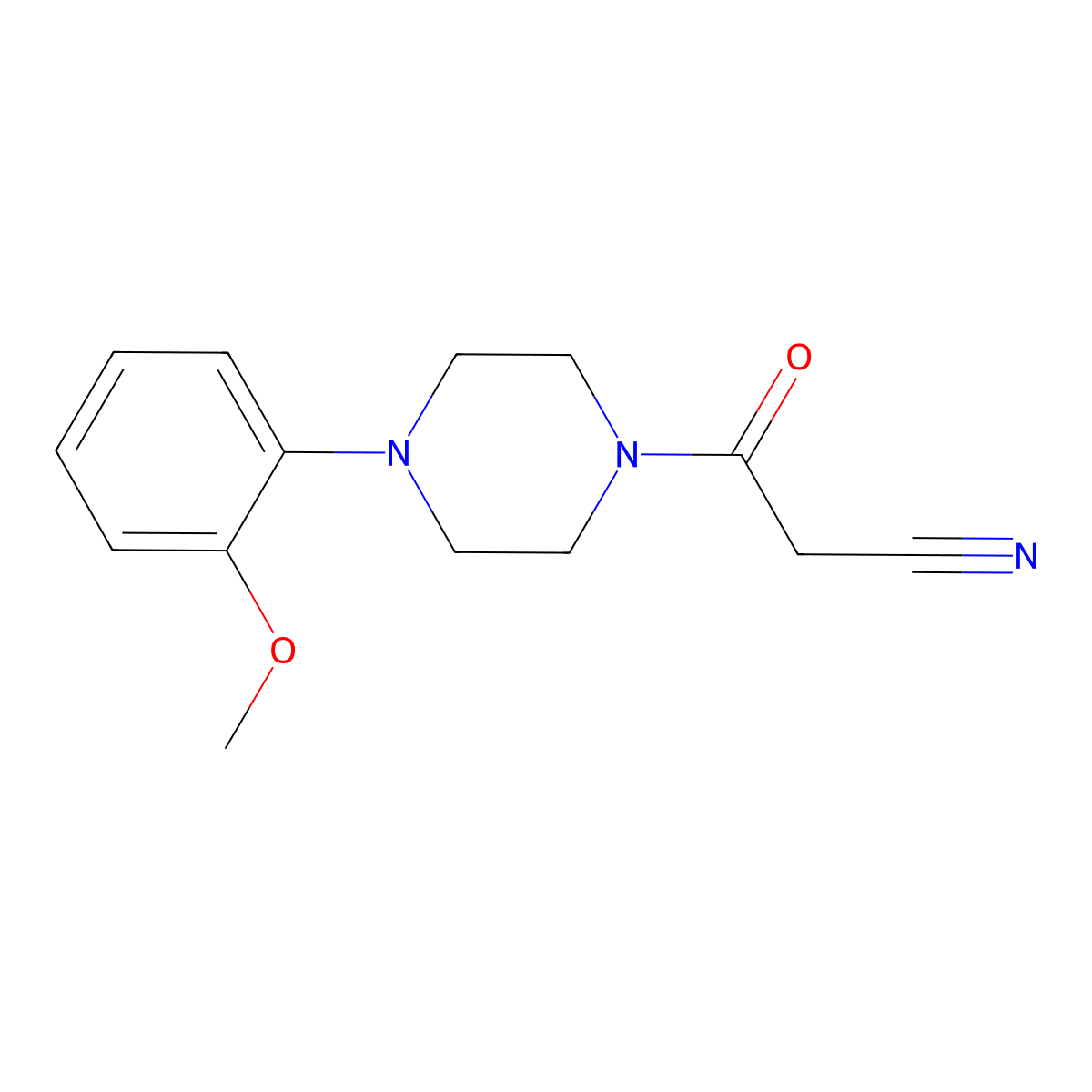 3-[4-(2-Methoxyphenyl)piperazin-1-yl]-3-oxopropanenitrile molecular structure, CAS 62508-79-6