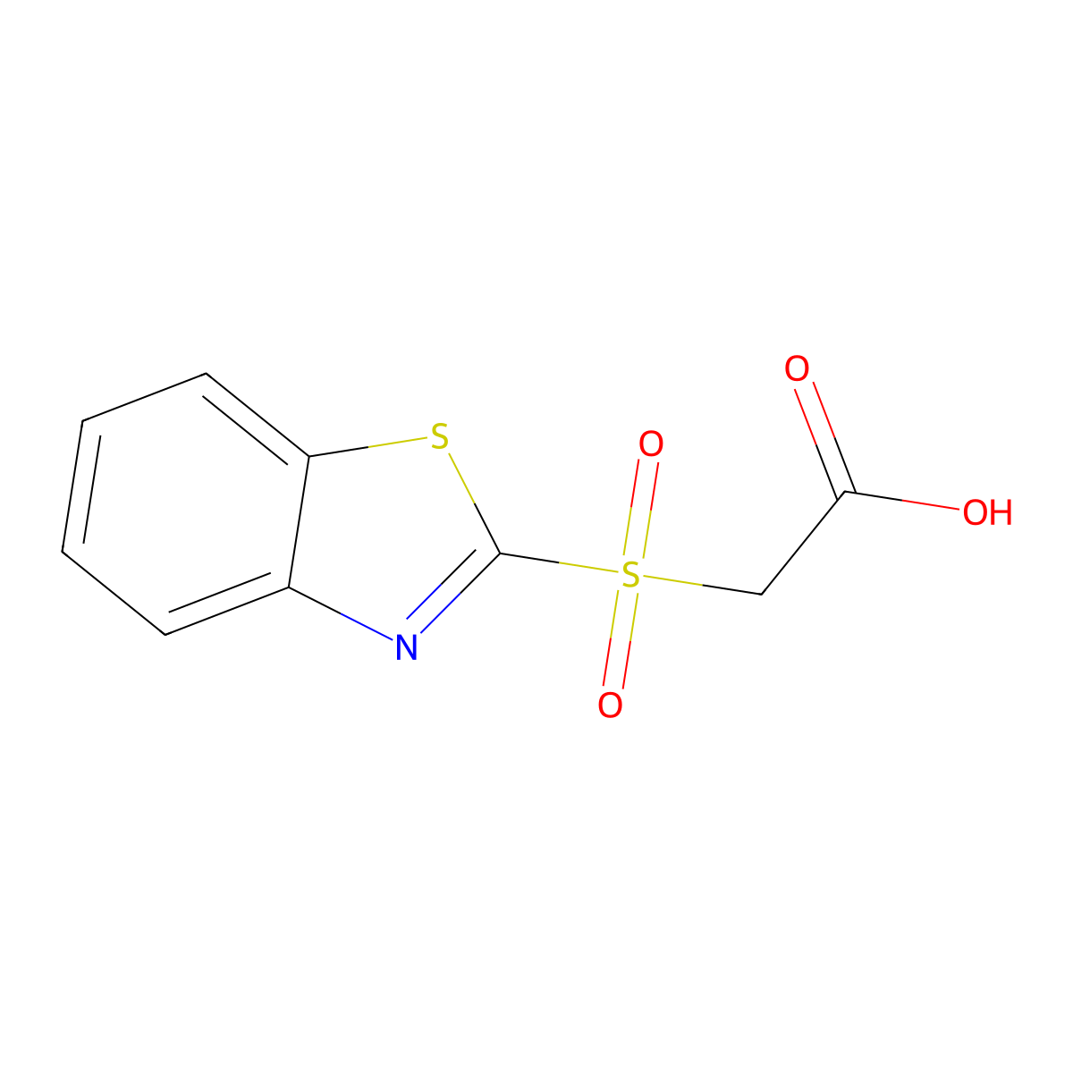 2-(Benzo[d]thiazol-2-ylsulfonyl)acetic acid molecular structure, CAS 625080-88-8