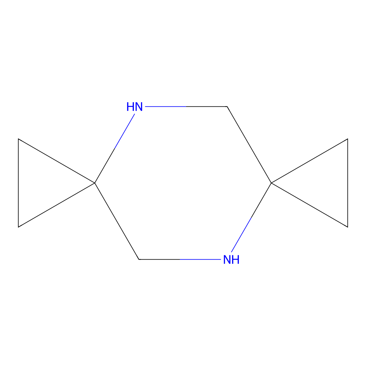 4,9-Diazadispiro[2.2.2.2]decane molecular structure, CAS 62509-93-7