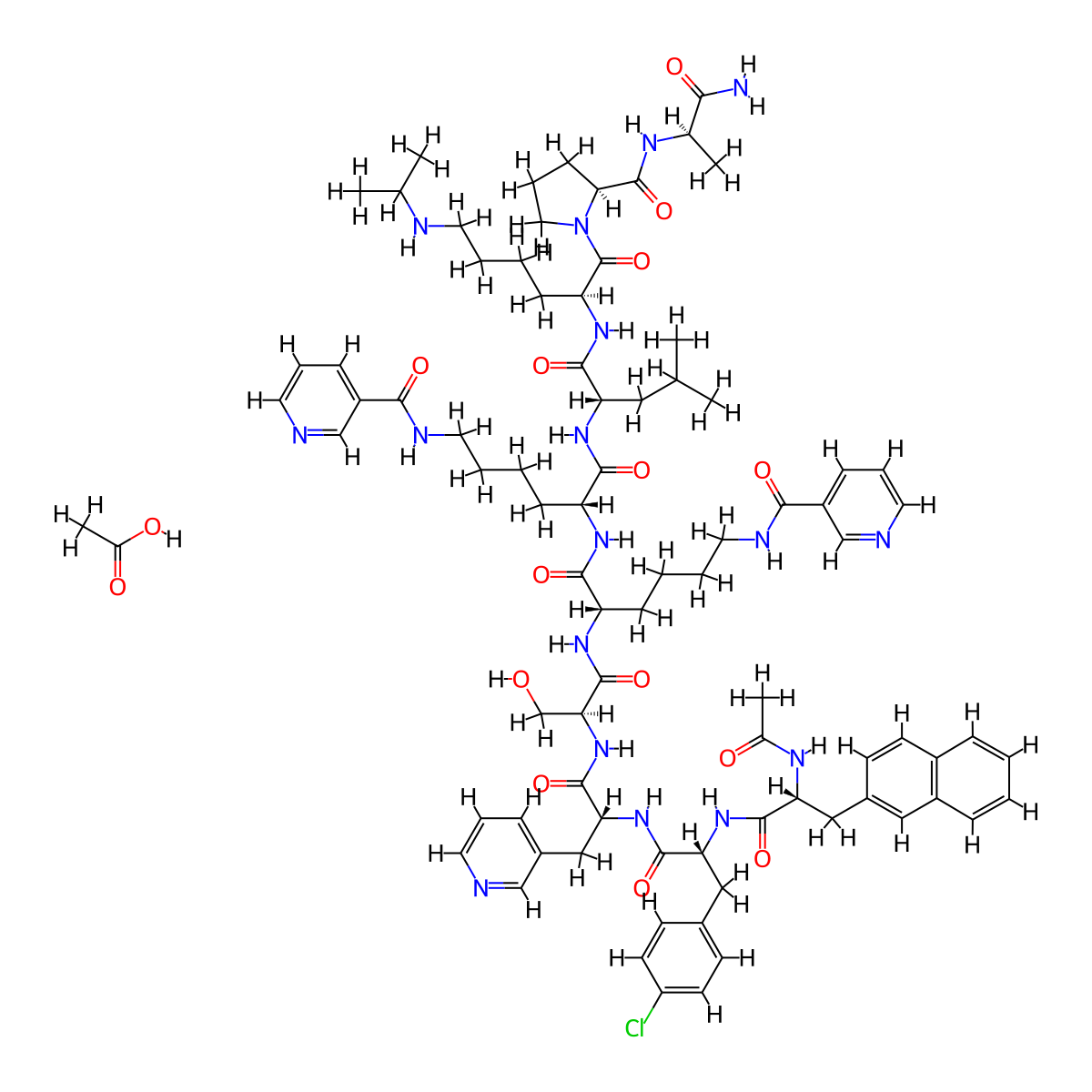 Antide Acetate molecular structure, CAS 625092-10-6