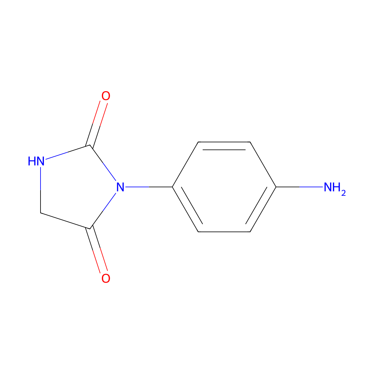 3-(4-Aminophenyl)imidazolidine-2,4-dione molecular structure, CAS 625094-32-8