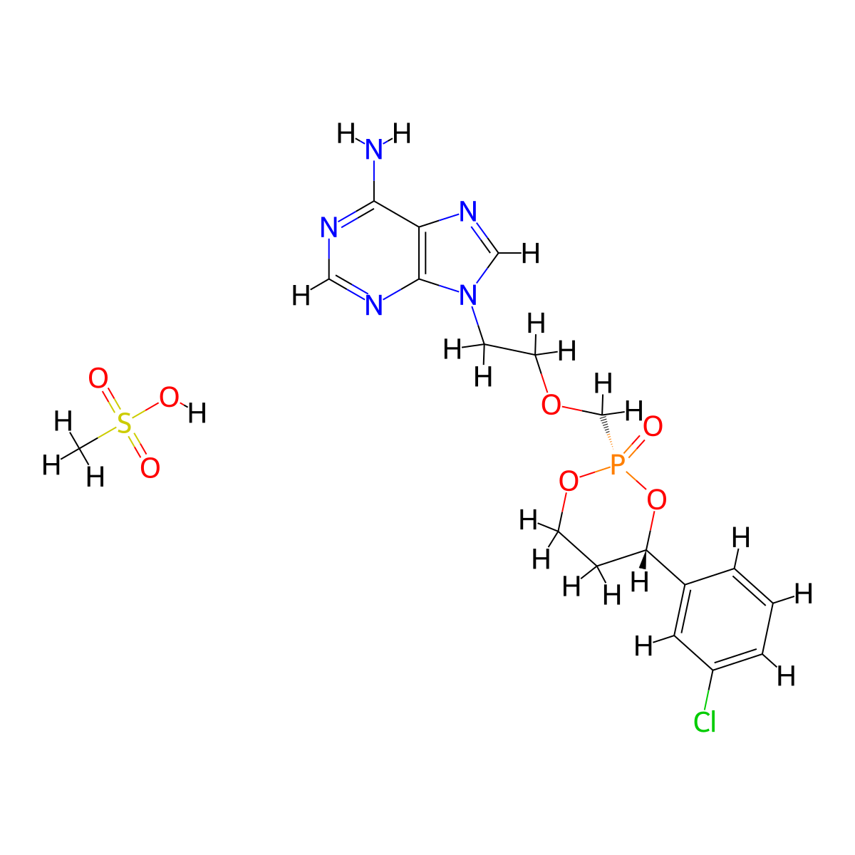Pradefovir Mesylate molecular structure, CAS 625095-61-6