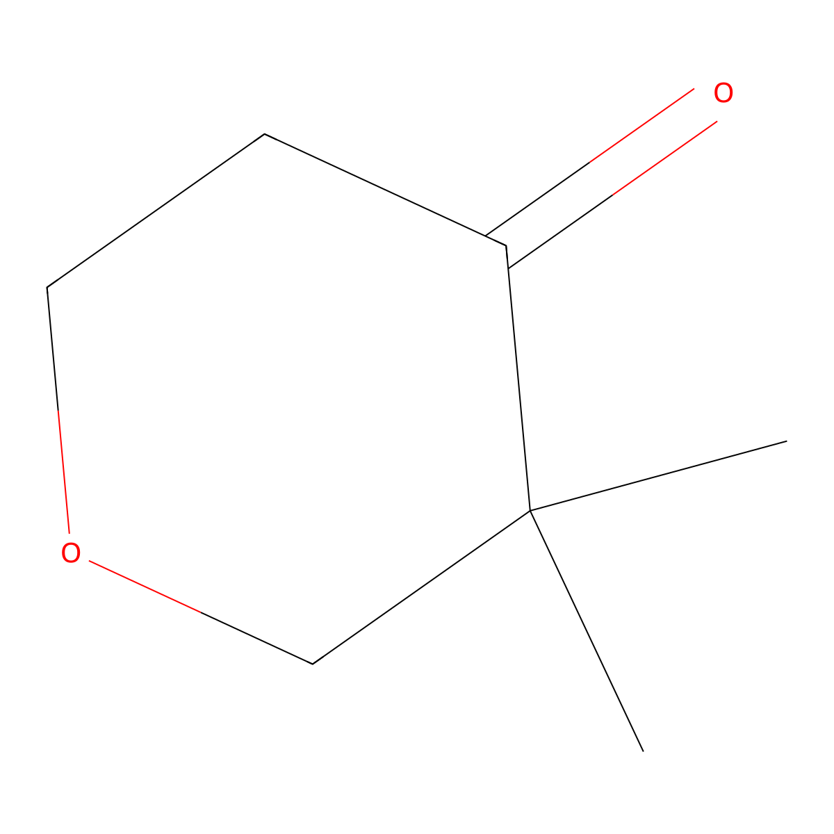 3,3-Dimethyloxan-4-one molecular structure, CAS 625099-31-2