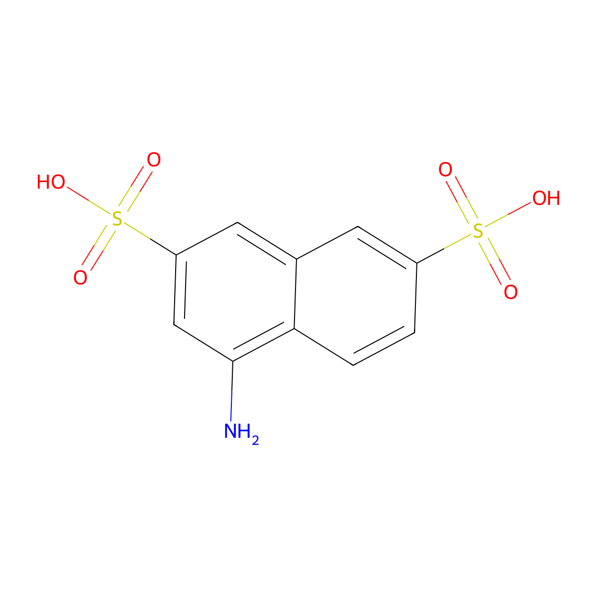 2,7-Naphthalenedisulfonic acid, 4-amino- molecular structure, CAS 6251-07-6