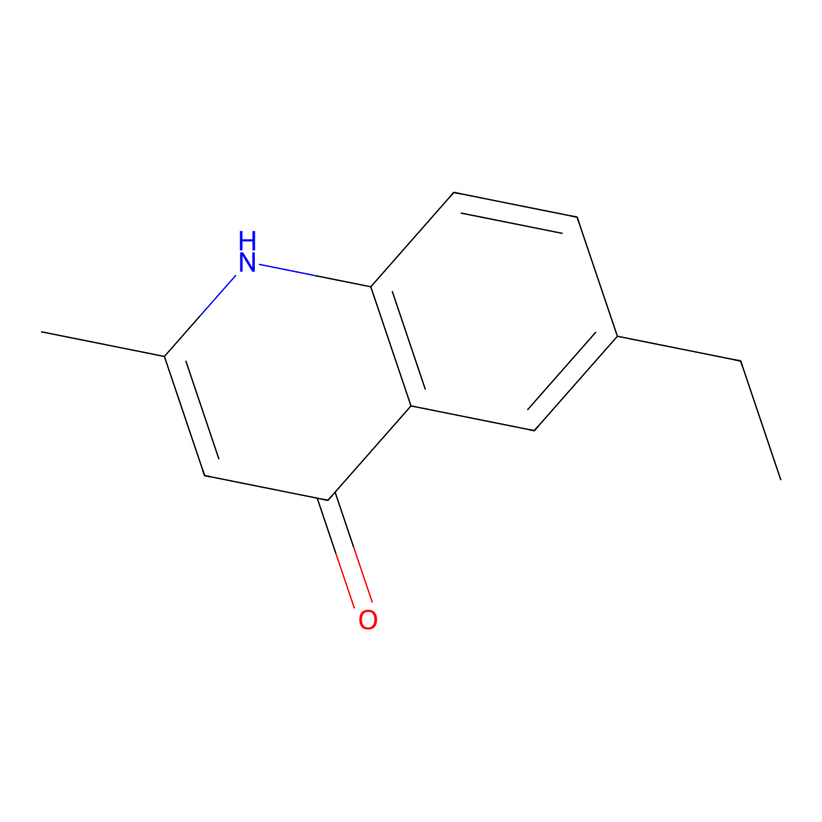 6-Ethyl-2-methylquinolin-4-OL molecular structure, CAS 62510-40-1