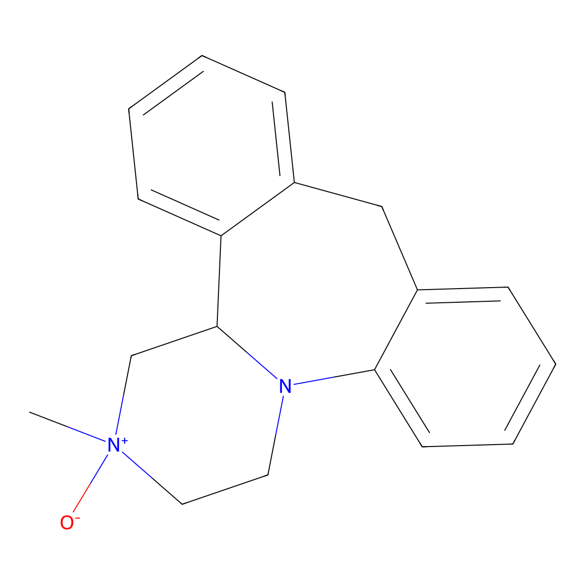 Dibenzo(c,f)pyrazino(1,2-a)azepine, 1,2,3,4,10,14b-hexahydro-2-methyl-, 2-oxide molecular structure, CAS 62510-46-7