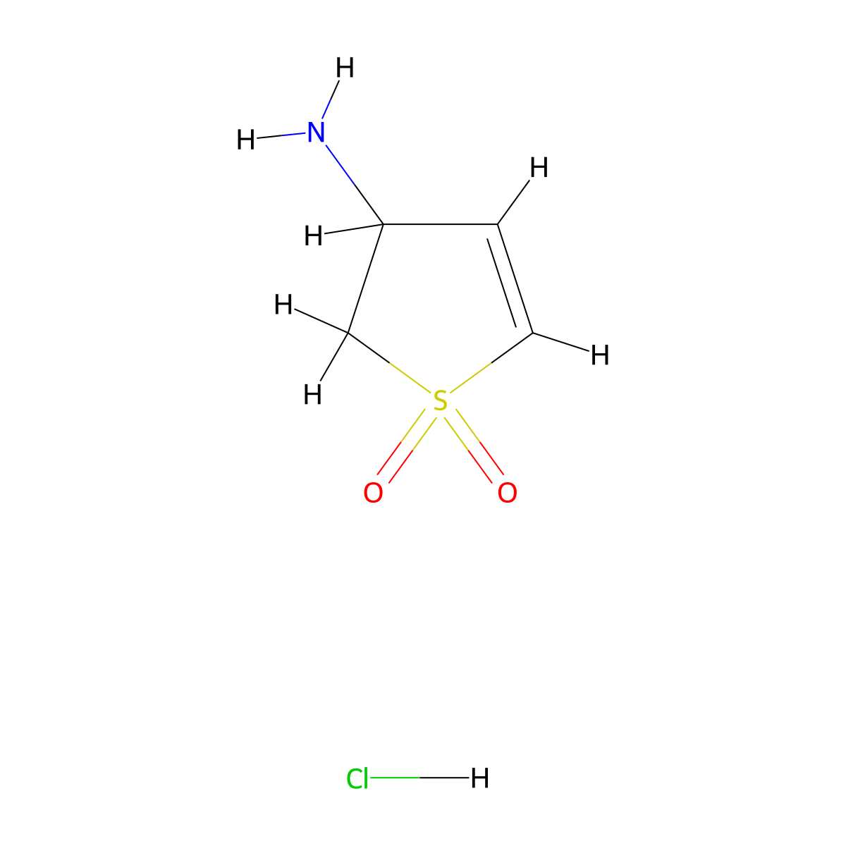 3-Amino-2,3-dihydro-1lambda6-thiophene-1,1-dione hydrochloride molecular structure, CAS 62510-60-5