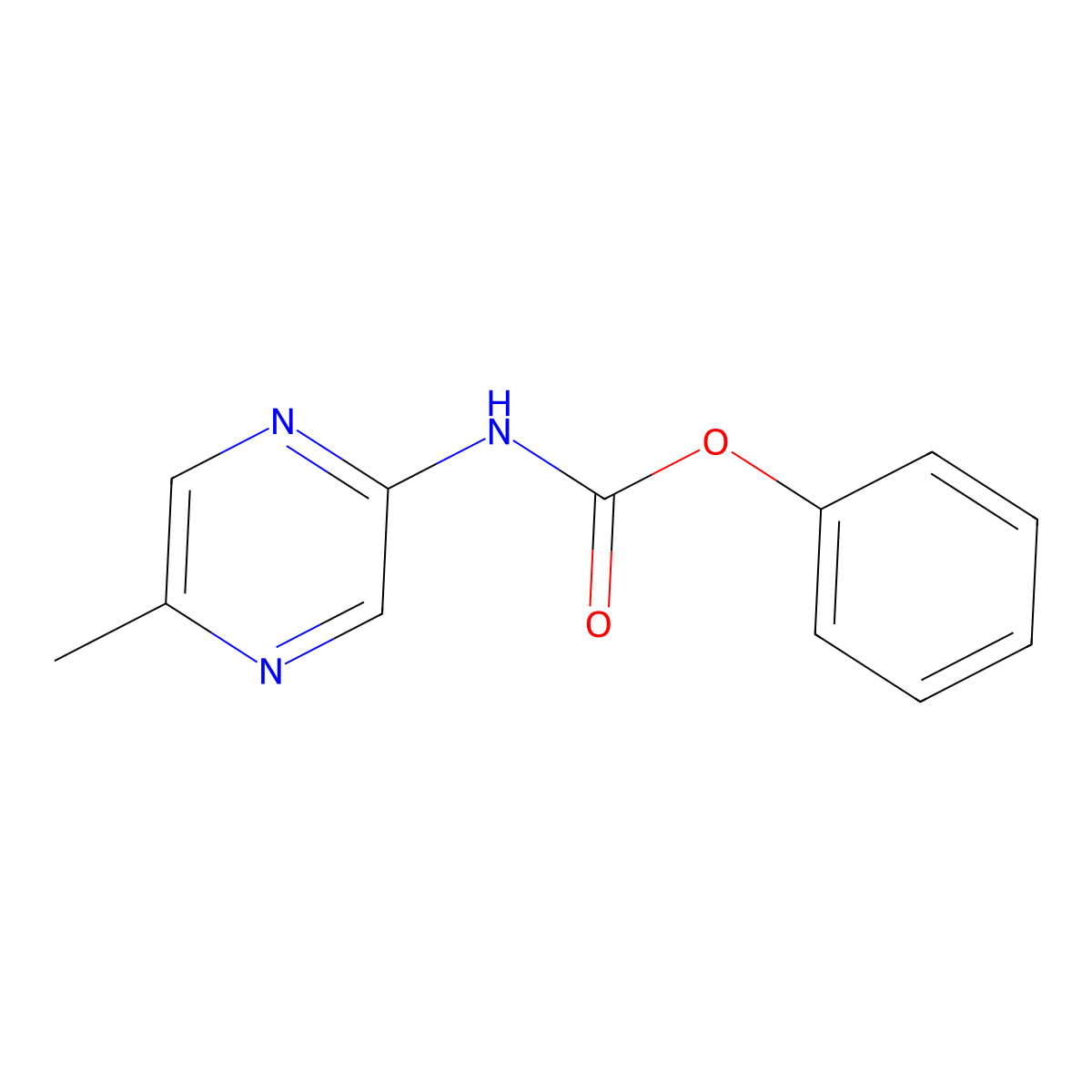 Phenyl (5-methylpyrazin-2-yl)carbamate molecular structure, CAS 625114-66-1