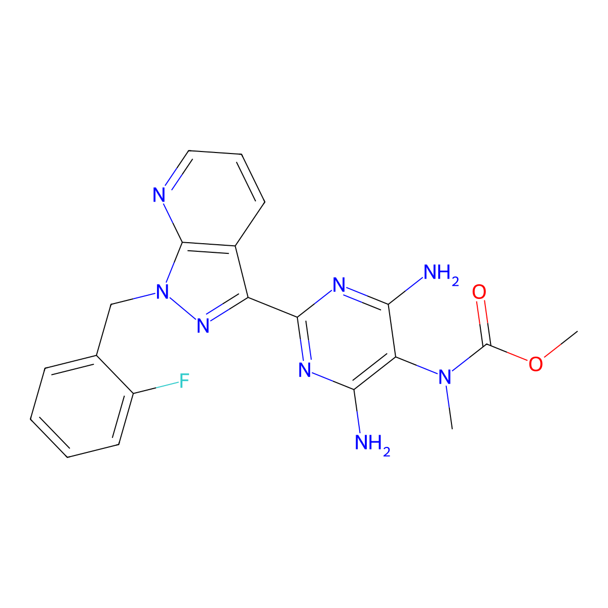 Riociguat molecular structure, CAS 625115-55-1