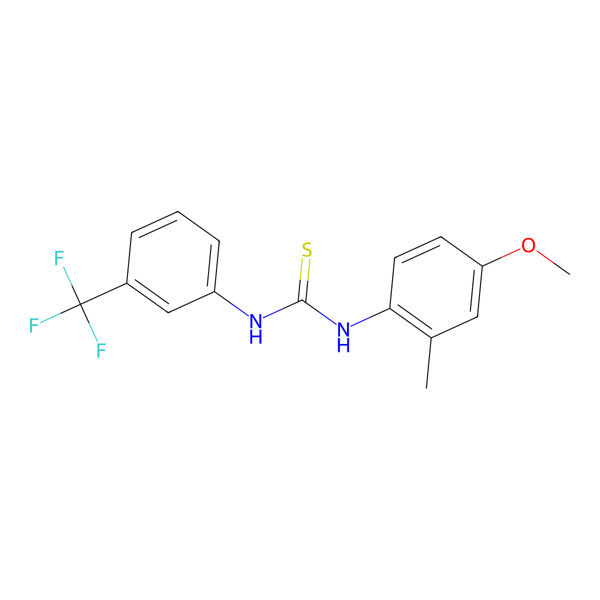 1-(4-Methoxy-2-methylphenyl)-3-[3-(trifluoromethyl)phenyl]thiourea molecular structure, CAS 625118-50-5