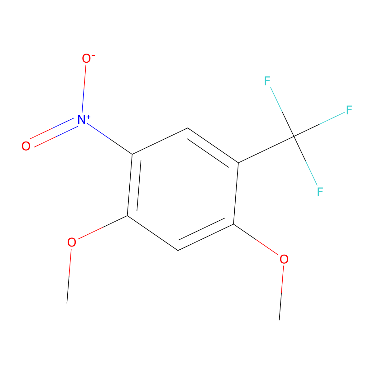 1,5-Dimethoxy-2-nitro-4-(trifluoromethyl)benzene molecular structure, CAS 625119-46-2