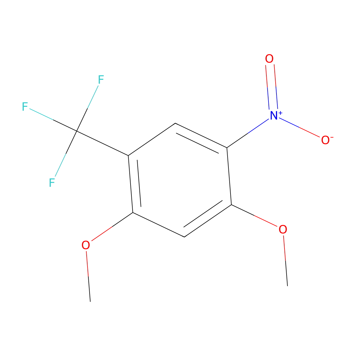 1,5-Dimethoxy-2-nitro-4-(trifluoromethyl)benzene molecular structure, CAS 625119-46-2