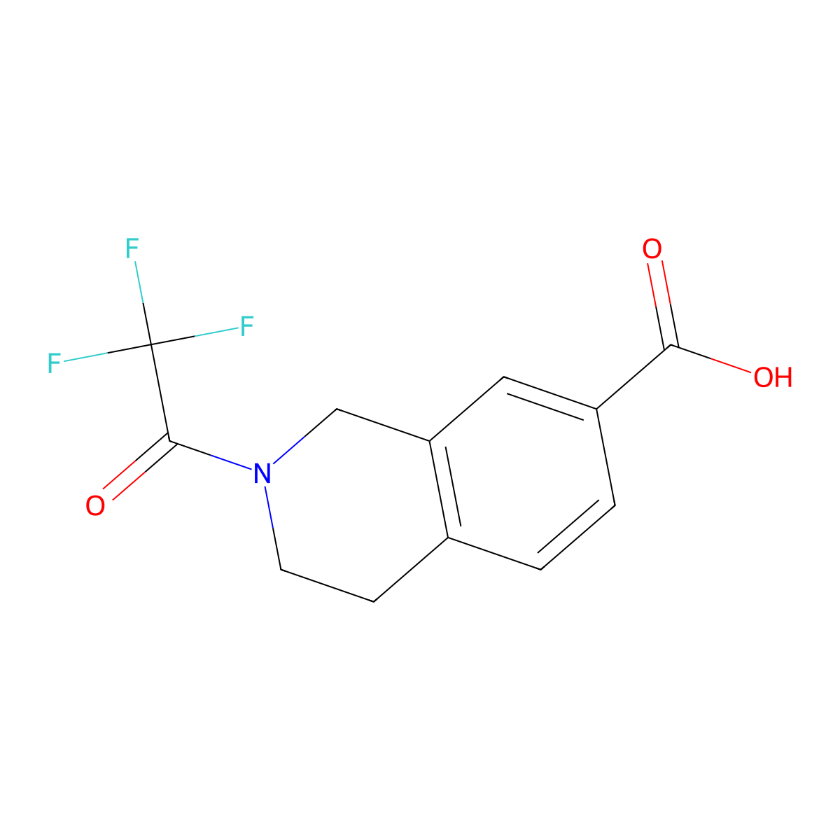 2-(Trifluoroacetyl)-1,2,3,4-tetrahydroisoquinoline-7-carboxylic acid molecular structure, CAS 625127-78-8