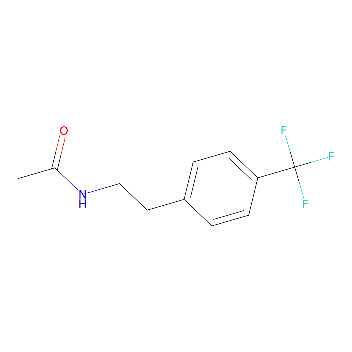 N-(4-(trifluoromethyl)phenethyl)acetamide molecular structure, CAS 625128-23-6