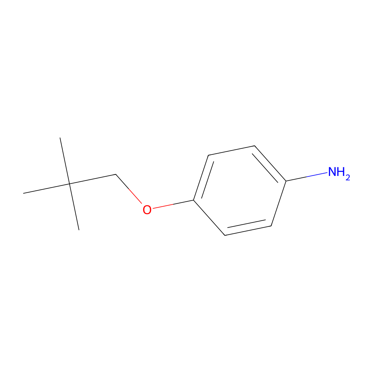 4-(2,2-Dimethylpropoxy)aniline molecular structure, CAS 62517-38-8