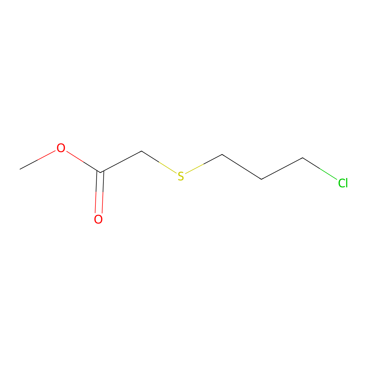 Methyl 2-[(3-chloropropyl)sulfanyl]acetate molecular structure, CAS 62519-33-9