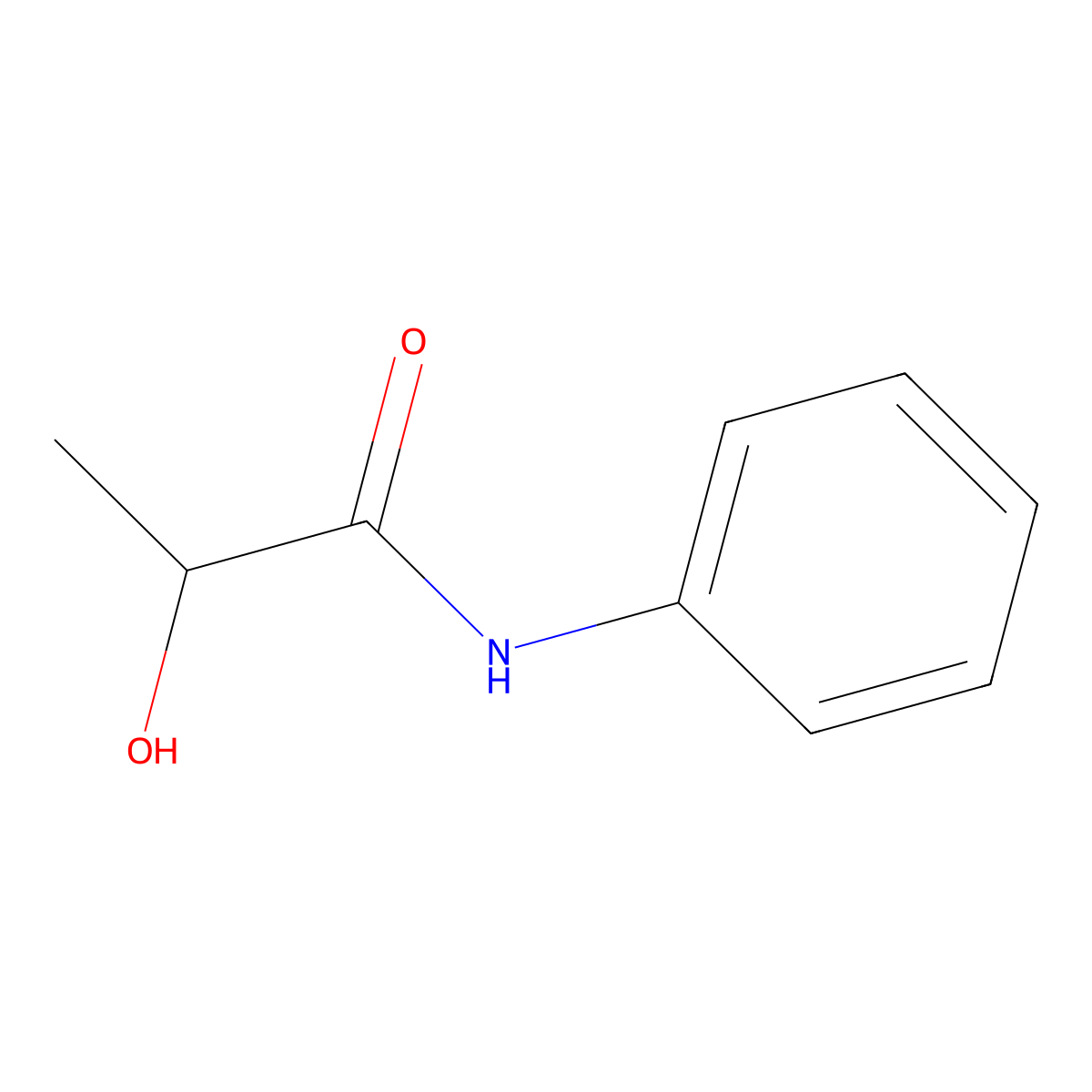 2-hydroxy-N-phenylpropanamide molecular structure, CAS 6252-10-4