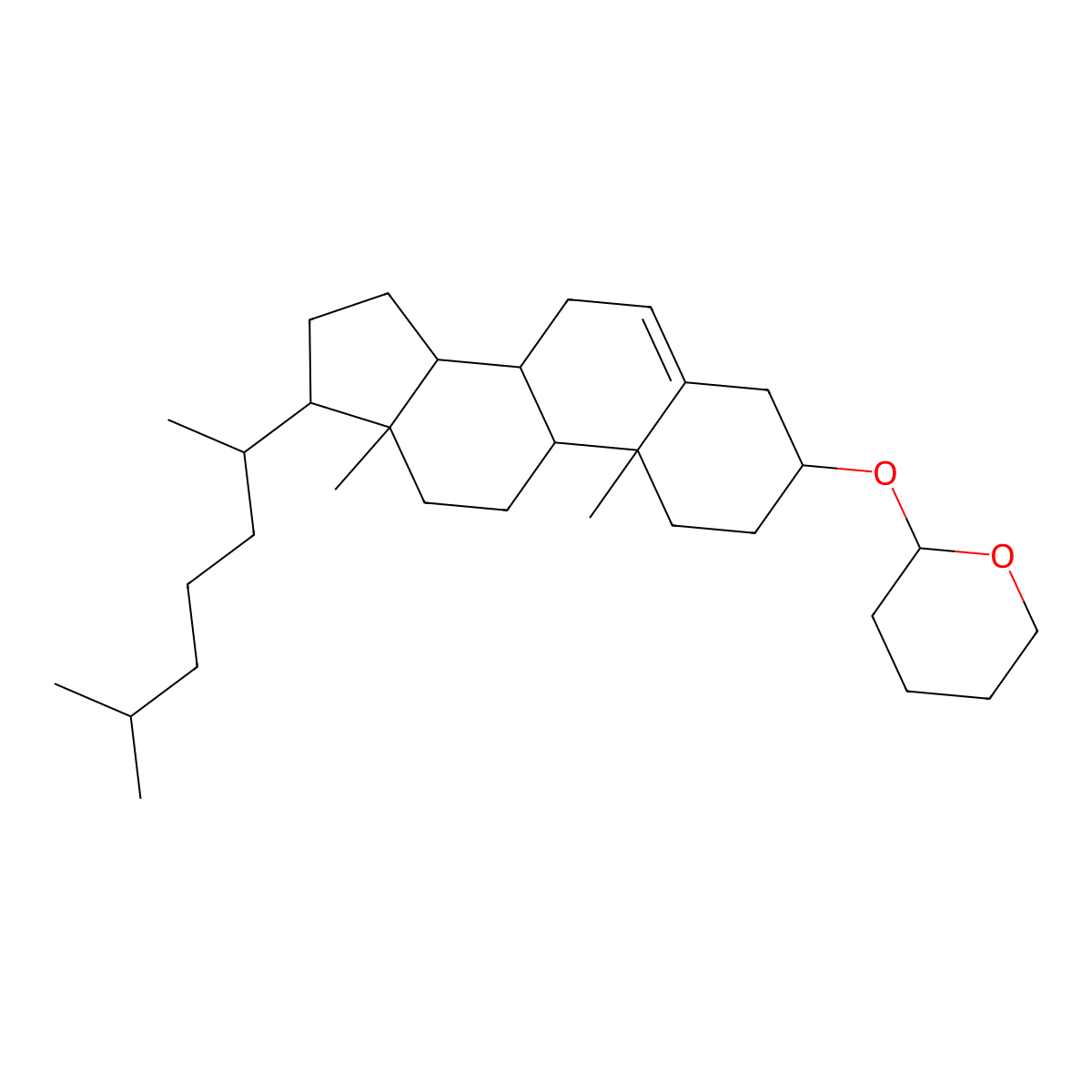 Cholesterol-d7 Tetrahydropyranyl Ether molecular structure, CAS 6252-45-5