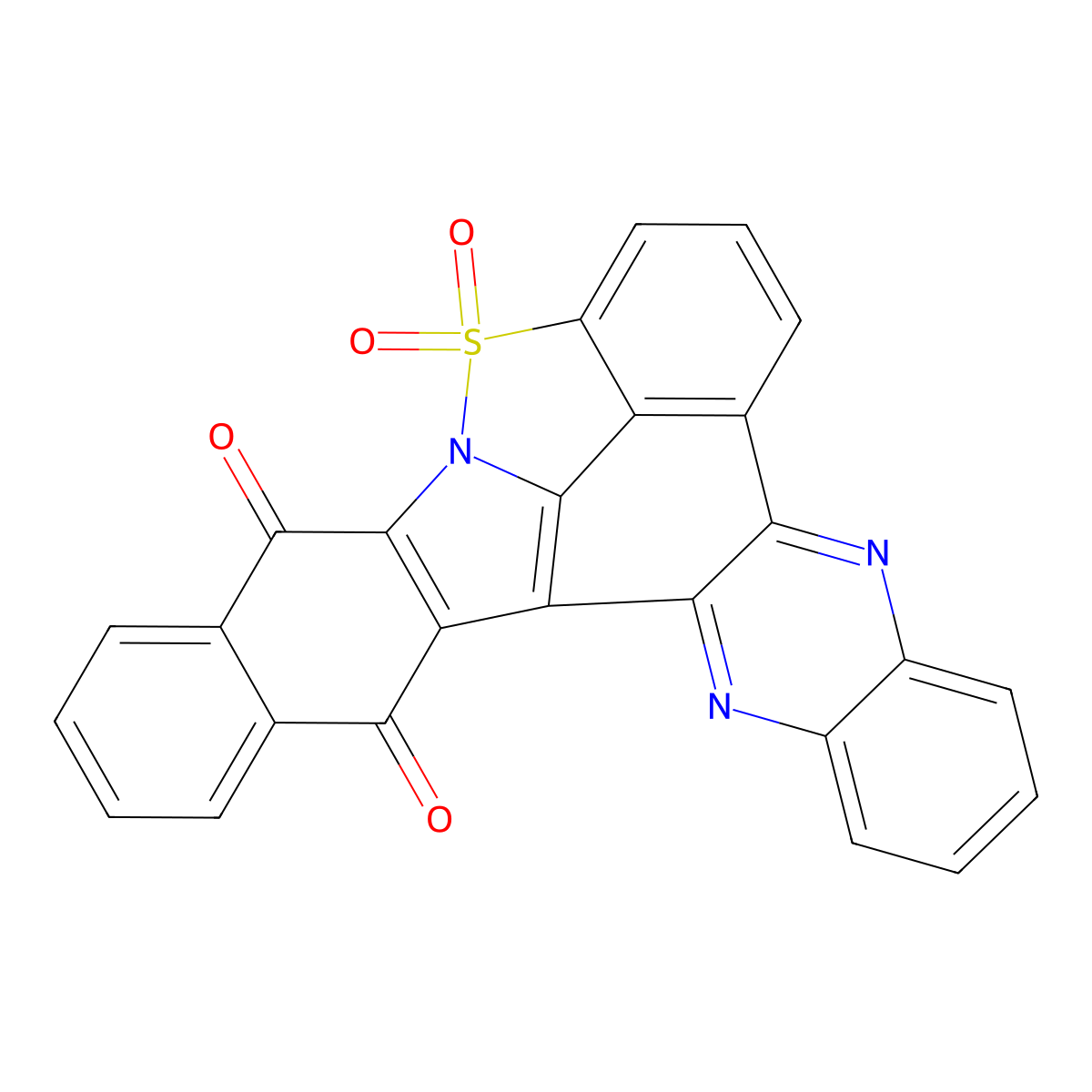 (1,2)Benzisothiazolo(2,3,4-lma)benzo(h)quinoxalino(2,3-c)carbazole-11,16-dione, 9,9-dioxide molecular structure, CAS 6252-73-9