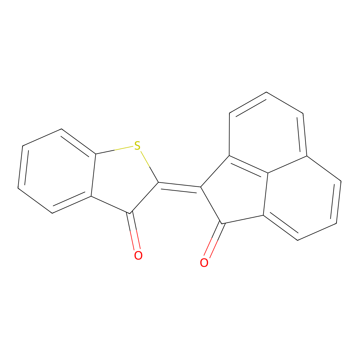 2-(2-Oxoacenaphthylen-1(2h)-ylidene)-1-benzothiophen-3(2h)-one molecular structure, CAS 6252-78-4