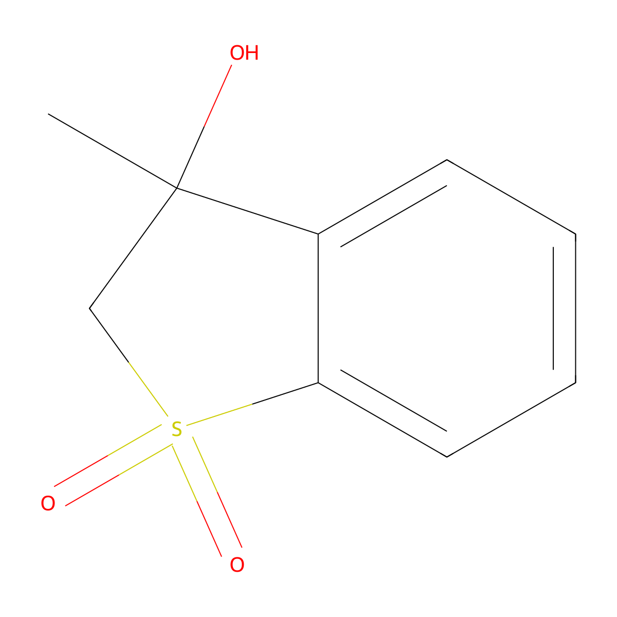 3-Hydroxy-3-methyl-2,3-dihydrobenzothiophene 1,1-Dioxide molecular structure, CAS 62521-48-6