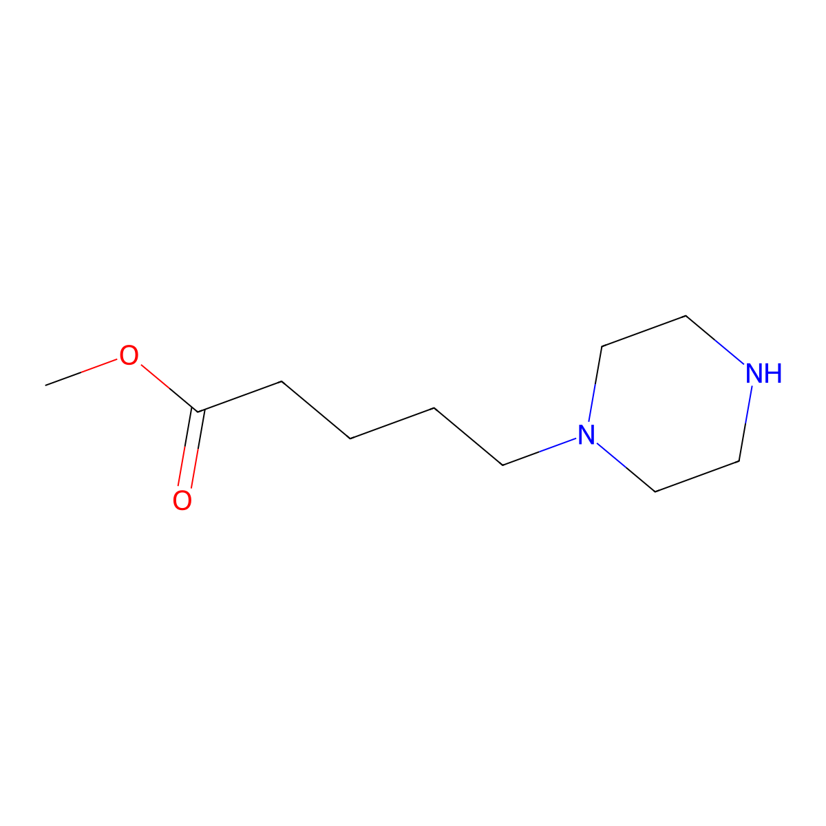 Methyl 5-(piperazin-1-YL)pentanoate molecular structure, CAS 62522-30-9