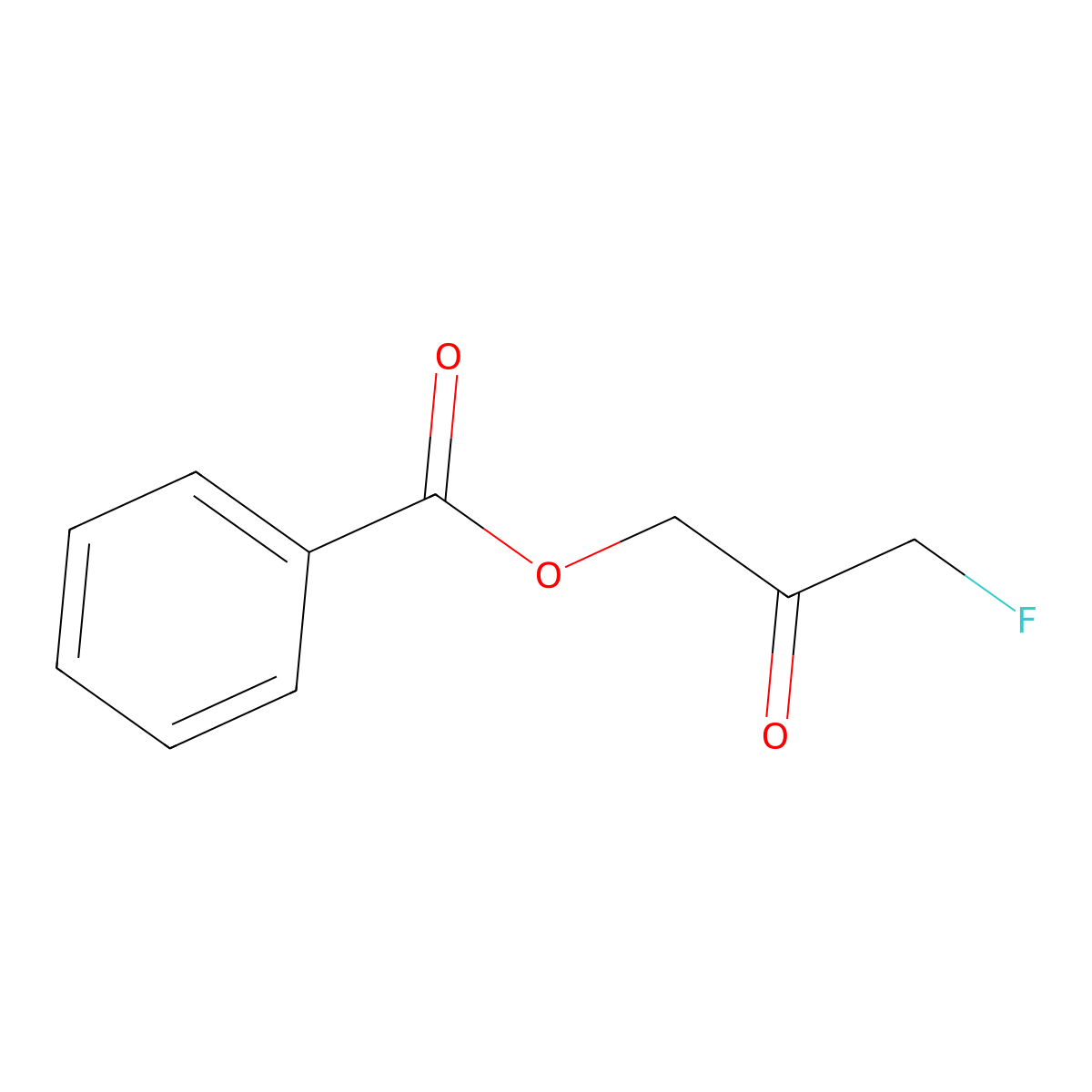 Benzoic acid, fluoroacetylmethyl ester molecular structure, CAS 62522-65-0