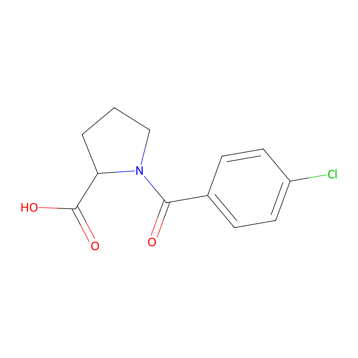 1-(4-Chlorobenzoyl)proline molecular structure, CAS 62522-91-2